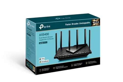 Archer AX73 router inalámbrico Gigabit Ethernet Doble banda (2,4 GHz / 5 GHz) Negro - Imagen 4