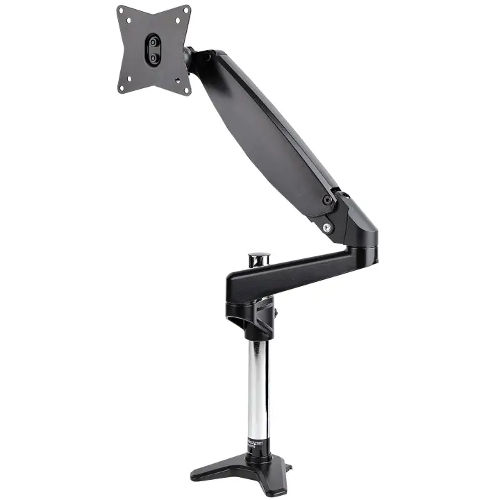 Brazo de Soporte de Escritorio para Un Monitor VESA de hasta 32" o Ultraancho de 49" 8kg - Base para 1 Monitor de Movimiento Articulado y Altura Ajustable - Grommet o Mordaza