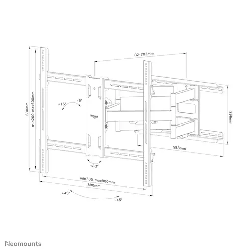 WL40S-950BL18 Soporte de pared robusto 55-110" - movimiento completo - Imagen 20