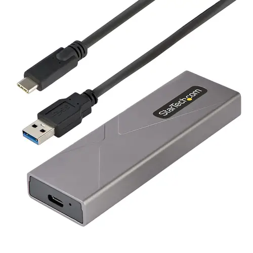 Caja Externa de Aluninio USB-C 10Gbps a NVMe M.2 o SSD M.2 SATA - Sin Herramientas para SSD M.2 NGFF PCIe/SATA - con Cables USB Tipo C o USB-A - 2230/2242/2260/2280 - Imagen 1