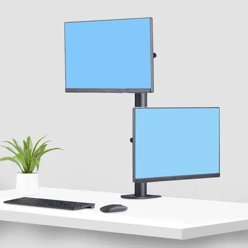 Soporte de Sobremesa para Dos Monitores Apilados Verticalmente de 49" 16:9 o 32:9 - Capacidad de Carga de 32kg - de Mordaza en C - Soporte VESA para 2 Monitores - TAA - Imagen 8