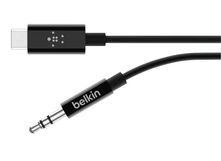 F7U079BT06-BLK cable de audio 1,8 m 3,5mm USB Tipo C Negro