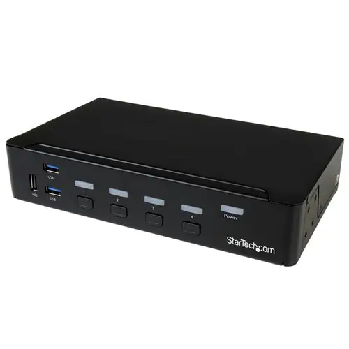 Switch Conmutador KVM de 4 Puertos DisplayPort 4K con USB 3.0 - Imagen 1