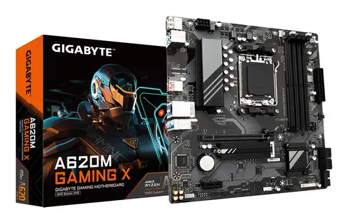 A620M GAMING X Placa base - Soporta CPUs AMD Ryzen 8000, VRM digital de 8+2+1 fases, hasta 8000MHz DDR5 (OC), 1xPCIe 4.0 M.2, LAN GbE, USB 3.2 Gen 2 - Imagen 1