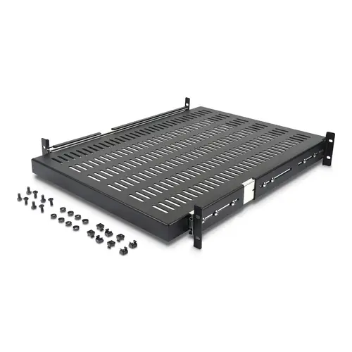 Estante Bandeja Deslizante Perforada Telescópica para Armario Rack de Profundidad Ajustable - 2U 22.7kg - Imagen 2
