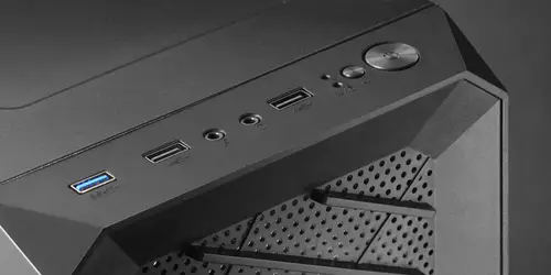 MC-2000, Caja Semitorre ATX, Ventana Lateral Completa, Diseño Frontal Mesh, 1x Ventilador Ultra-silencioso FDB 120mm, Diseño de Cámara Dual, Negro - Imagen 4