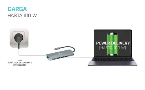 Metal USB-C Nano Docking Station 4K HDMI LAN + Power Delivery 100 W - Imagen 16