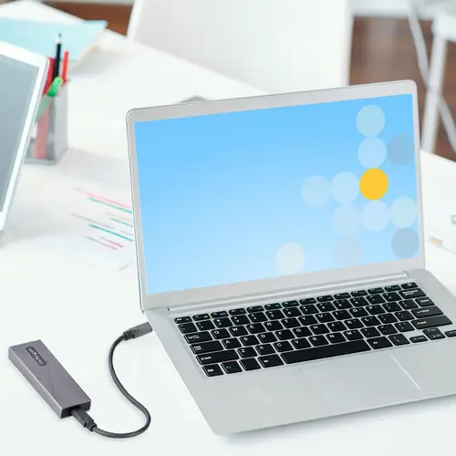 Caja Externa de Aluninio USB-C 10Gbps a NVMe M.2 o SSD M.2 SATA - Sin Herramientas para SSD M.2 NGFF PCIe/SATA - con Cables USB Tipo C o USB-A - 2230/2242/2260/2280 - Imagen 9