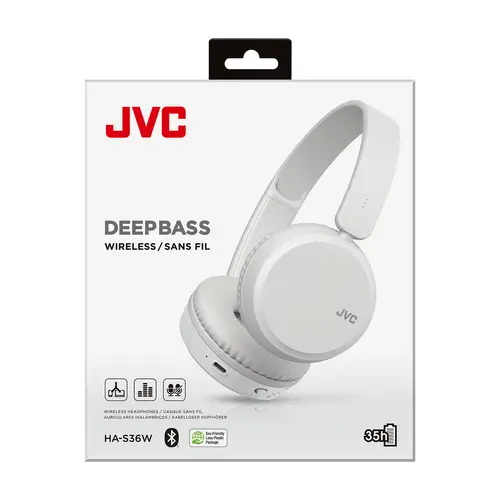 HA-S36W Auriculares Inalámbrico Diadema Llamadas/Música Bluetooth Blanco - Imagen 6