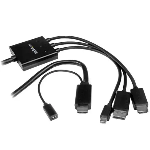 Cable Conversor HDMI, DisplayPort o Mini DisplayPort a HDMI de 2m - Adaptador DP y Mini DP - Imagen 1