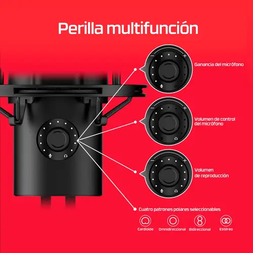 QuadCast 2 - micrófono USB (negro) - Imagen 12