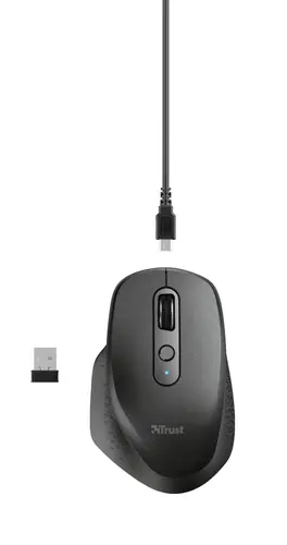 Ozaa ratón Oficina mano derecha RF inalámbrico Óptico 2400 DPI - Imagen 5