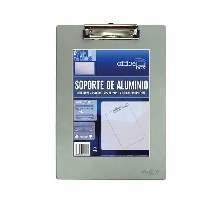 SOPORTE C/PINZA OFFICE BOX ALUMINIO A5 9190