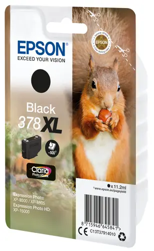 Squirrel Singlepack Black 378XL Claria Photo HD Ink - Imagen 2
