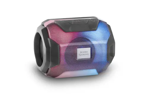 MSBAX, Altavoz Bluetooth RGB, Compacto,10W, USB/MicroSD/Radio, Negro - Imagen 1