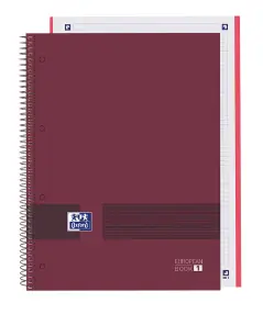 400159030 cuaderno y block A4+ 80 hojas Borgoña