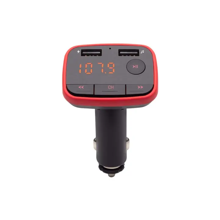TR-10 transmisor FM 87 - 108 MHz Bluetooth/USB Negro, Rojo