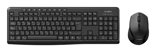COO-KTR-03W teclado Ratón incluido Hogar / Oficina RF inalámbrico QWERTY Español Negro - Imagen 2