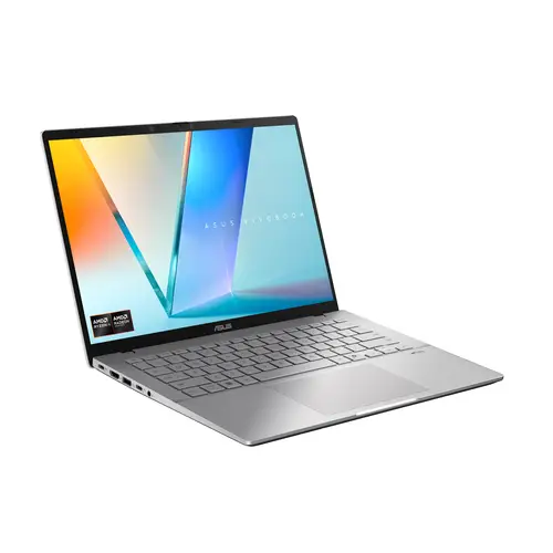 Vivobook S14 OLED M3407GA-SF010 Copilot+ PC - Ordenador Portátil 14" WUXGA (AMD Ryzen AI 7 445, 16GB RAM, 512GB SSD, Radeon 840M, Sin Sistema Operativo) Plata Fría - Teclado QWERTY español - Imagen 2
