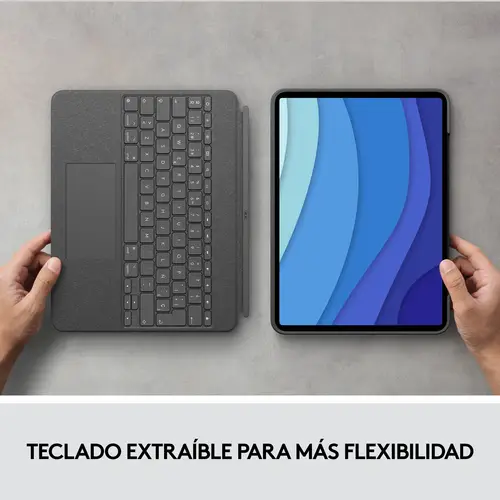 920-010211 teclado para móvil QWERTY Español Smart Connector Gris - Imagen 13