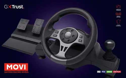 GXT 289 Movi Negro USB Volante + Pedales Nintendo Switch, PlayStation 4, Xbox One S, Xbox One X, Xbox Series S, Xbox Series X - Imagen 12