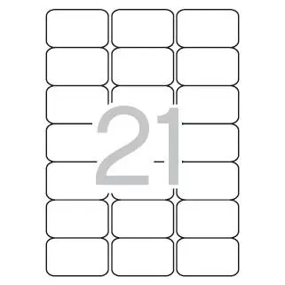 APLI ETIQUETAS ADHESIVAS 63,5X38,1MM INKJET/LÁSER C/ROMOS 21 X 25H BLANCO