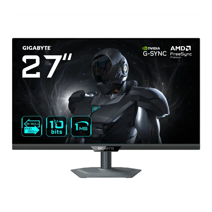 G27UP Monitor de juego 27 4K UHD - Modo dual (4K 160Hz o FHD 320Hz), 3840 x 2160, 1ms, 400 cd/m², FreeSync Premium, HDR10, HDMI 2.1, DisplayPort 1.4
