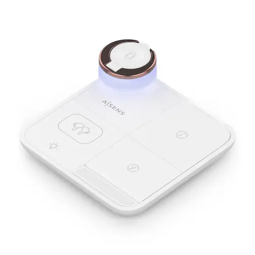 AISENS Cargador Inalambrico USB C 4 en 1 De 15W Para Movil  Apple Watch  Auriculares Con Estuche De Carga  Blanco