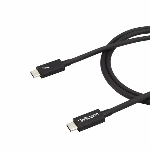 Cable Thunderbolt 3 Pasivo de 1m - 20Gbps - PD 100W - Vídeo 4K - Cable Thunderbolt - Certificado Thunderbolt - Compatible con USB4 / Modo Alt DP - Thunderbolt 4 - USB 3.2 - USB-C - Imagen 3