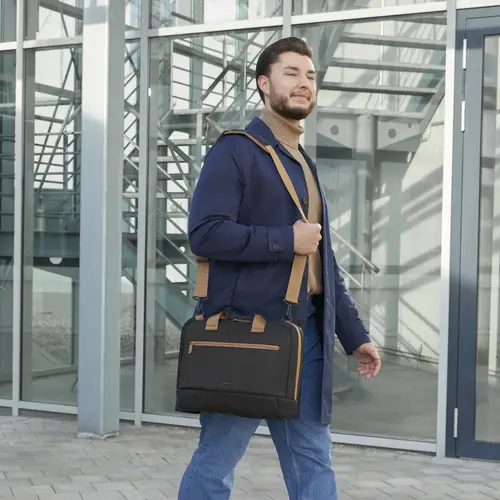 00222053 maletines para portátil 41,1 cm (16.2") Maletín con ruedas Beige, Negro - Imagen 9