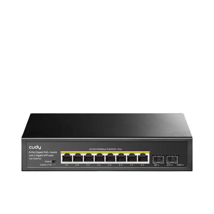 GS1008PS2 switch No administrado Gigabit Ethernet (10/100/1000) Energía sobre Ethernet (PoE) Negro