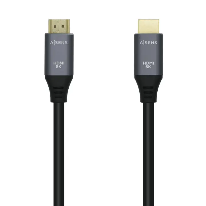Cable HDMI V2.1 Ultra Alta Velocidad / HEC 8k@60Hz 48Gbps, A/M-A/M, Gris/Negro, 3.0m