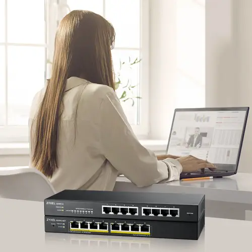 GS1915-8EP Gestionado L2 Gigabit Ethernet (10/100/1000) Energía sobre Ethernet (PoE) Negro - Imagen 8