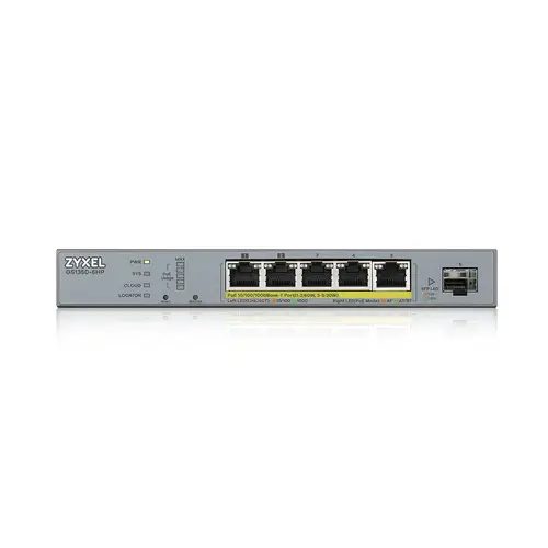 GS1350-6HP-EU0101F switch Gestionado L2 Gigabit Ethernet (10/100/1000) Energía sobre Ethernet (PoE) Gris - Imagen 2