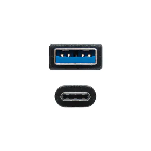 USB 3.1, 1m cable USB USB 3.2 Gen 2 (3.1 Gen 2) USB C USB A Negro - Imagen 3