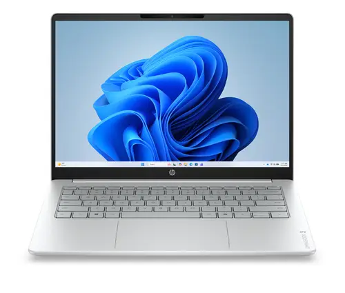 OmniBook 3 Laptop AI 14-ht0014nsx Intel Core Ultra 5 225U Portátil 35,6 cm (14") 2K 8 GB DDR5-SDRAM 512 GB SSD Wi-Fi 6 (802.11ax) Windows 11 Home AI PC Gris, Plata - Imagen 1