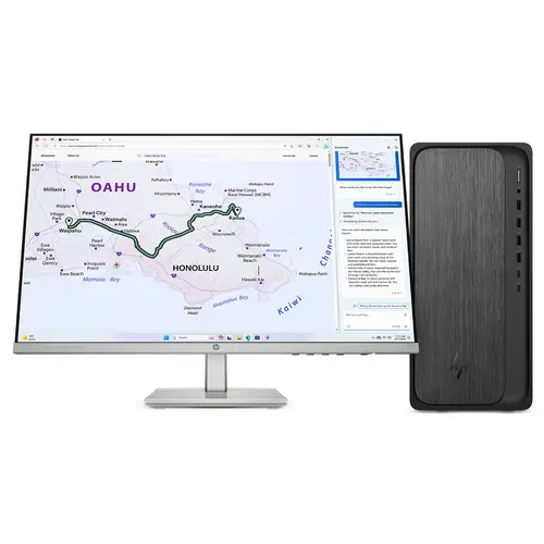 OmniDesk Desktop M02-0025ns PC AMD Ryzen 5 8500G 16 GB DDR5-SDRAM 1 TB SSD Windows 11 Home Torre AI PC Negro, Gris - Imagen 14