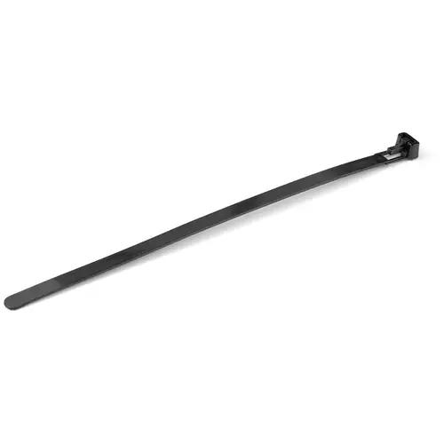 Bridas reutilizables de 20cm para cables - 7 mm de ancho, 50 mm de diámetro, soportan 22 kg de tensión, de nylon, para interior/ext., 94V-2/UL, paquete de 100 - negras - Imagen 1