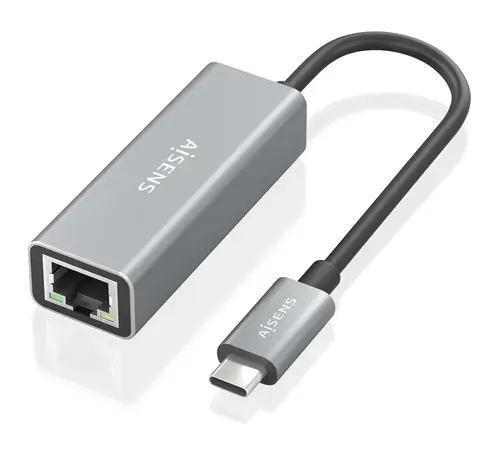 Conversor USB3.1 Gen1 USB-C a ethernet Gigabit 10/100/1000 Mbps, Gris, 15cm - Imagen 2