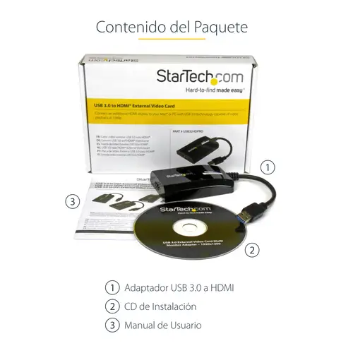 Adaptador USB 3.0 HDMI - Certificado con DisplayLink - 1920x1200 - Imagen 11