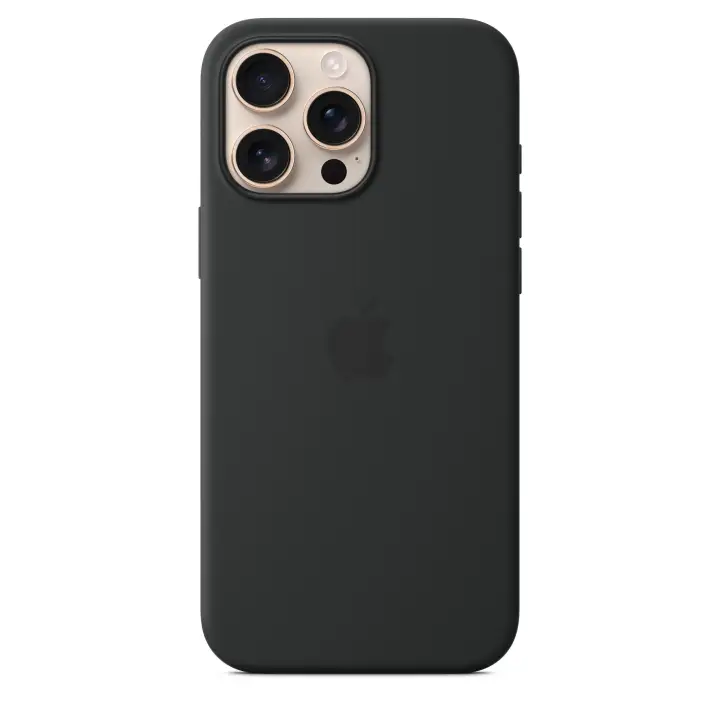 Funda de silicona con MagSafe para el iPhone 16 Pro Max - Negro