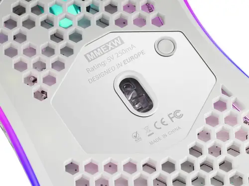 MMEX, Ratón Gaming RGB, 32K DPI, Cable Feather, Switches Ópticos, Blanco, One Size - Imagen 6