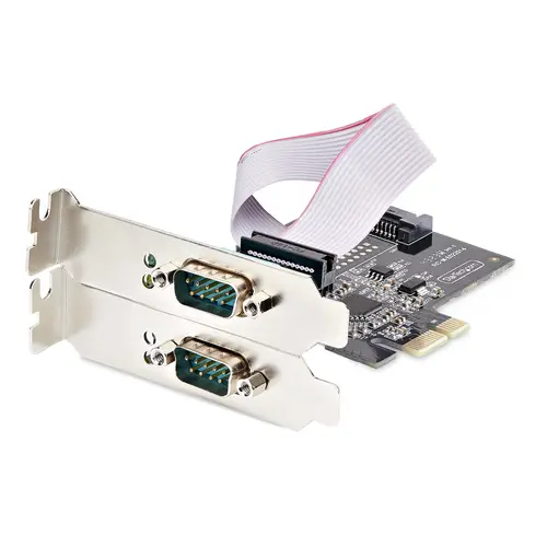 Tarjeta Serie PCIe de 2 Puertos - Tarjeta Serial PCI Express de 2 Puertos DB9 RS232/RS422/RS485 -Incluye Brackets de Perfil Bajo - UART 16C1050 - Win/Linux - TAA - Protección ESD Nivel 4 - Imagen 6