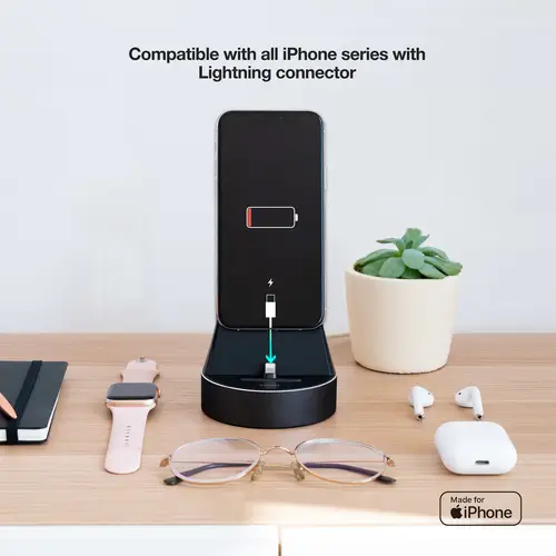 Base de Carga para Apple Watch y iPhone, Negro - Imagen 3