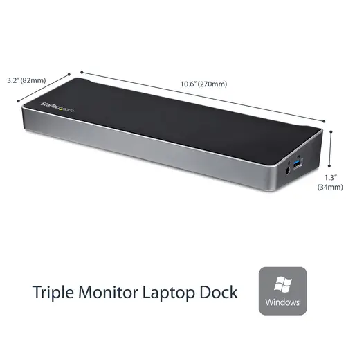 Docking Station USB 3.0 2x DisplayPort y HDMI 4K para 3 Monitores - Hub 5x USB-A (1x Fast Charge) - Audio de 3,5mm - Red GbE - Replicador de Puertos USB-A - Mac y Windows - Imagen 2