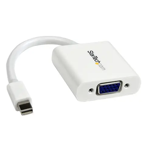 Adaptador Conversor de Vídeo Mini DisplayPort DP a VGA - 1920x1200 - Activo- Blanco - Imagen 1