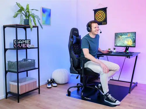 GXT 708B Resto Silla para videojuegos universal Negro, Azul - Imagen 5