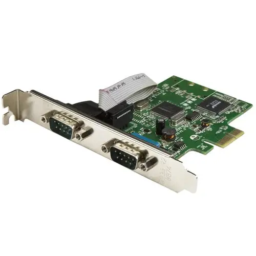 Tarjeta Serie PCI Express de 2 Puertos DB9 RS232 con UART 16C1050 - Adaptador Interno Serie PCI-E - Imagen 1