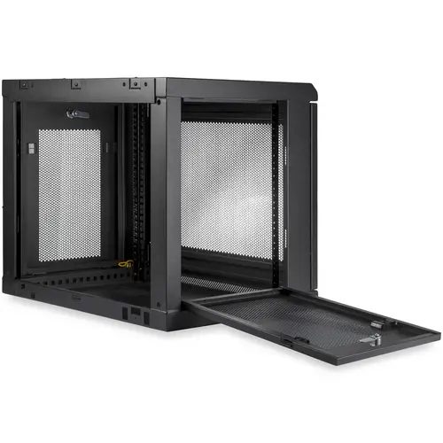 Armario Rack de Pared para Servidores 9U 19"2 Columnas y Estante 1U - Rack de Servidores de Montaje en Pared - Rack Ventilado para Equipo de Red - Imagen 4