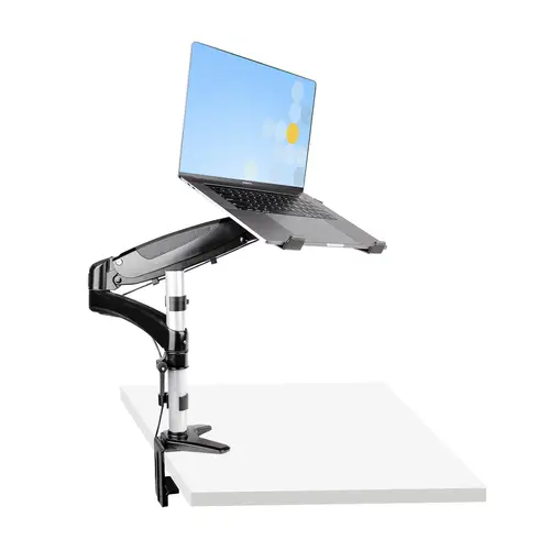 Brazo de Soporte de Sobremesa para Ordenador Portátil - Brazo Articulado para Portátil o para Monitor de 34 Pulgadas - Bracket de Montaje VESA para Portátil - Soporte Ergonómico Ajustable - Imagen 9
